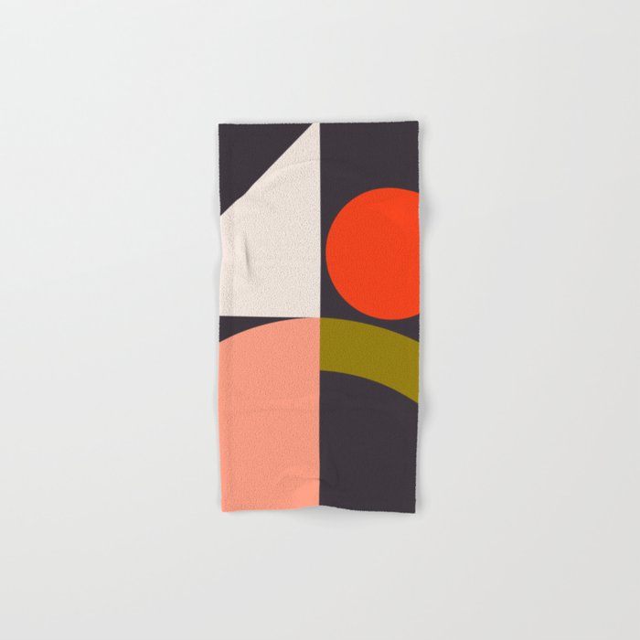 mid century bauhaus geometry square 1 Bath Towel Gallery Image 1