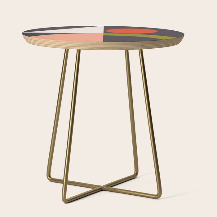 mid century bauhaus geometry square 1 Side Table Gallery Image 1
