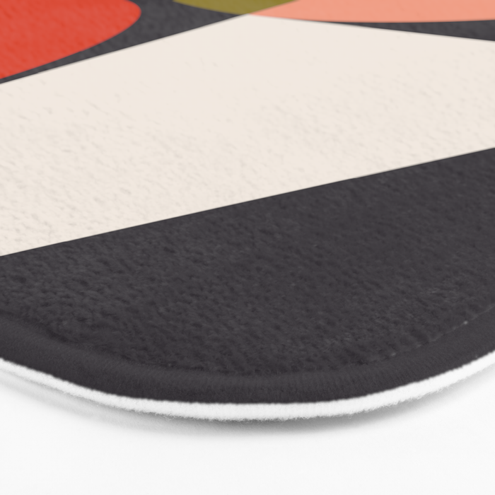 mid century bauhaus geometry square 1 Bath Mat Gallery Image 3