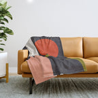 mid century bauhaus geometry square 1 Throw Blanket Gallery Image 1