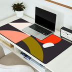 mid century bauhaus geometry square 1 Desk Mat Gallery Image 2