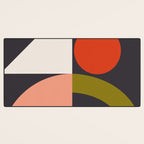 mid century bauhaus geometry square 1 Desk Mat Gallery Image 3