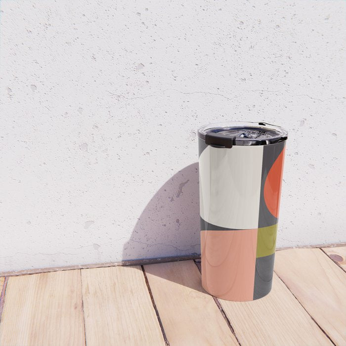 mid century bauhaus geometry square 1 Travel Mug Gallery Image 4