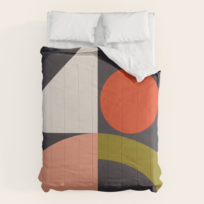 mid century bauhaus geometry square 1 Comforter Gallery Image 6