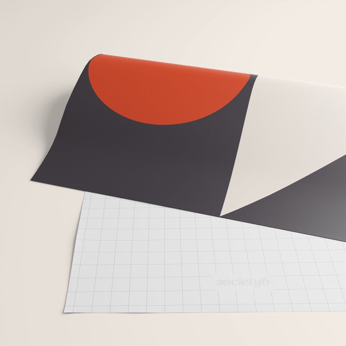 mid century bauhaus geometry square 1 Wrapping Paper Gallery Image 2