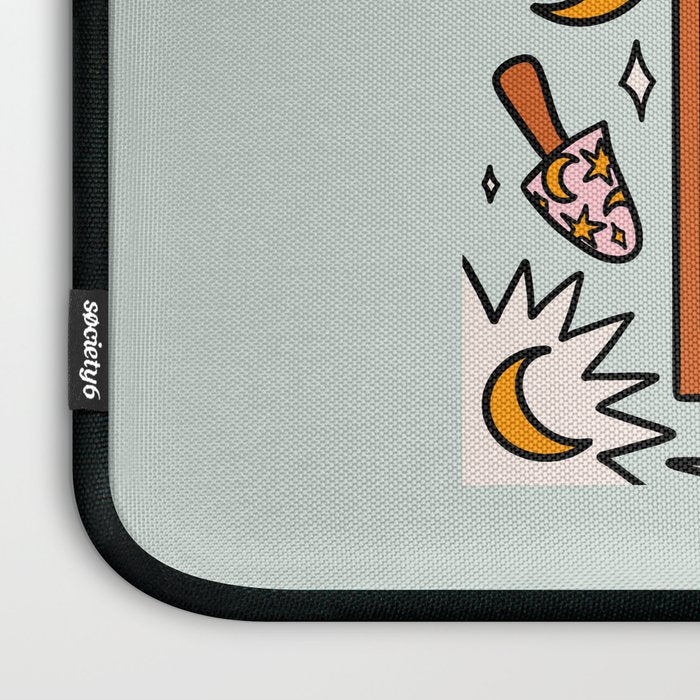 18. Moon Tarot Mushroom Laptop Sleeve Gallery Image 3