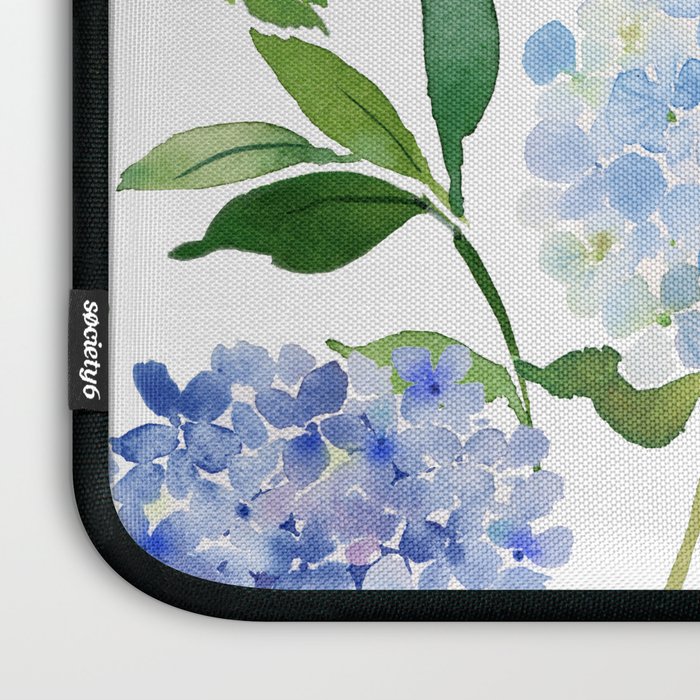 Blue Hydrangea Flowers Laptop Sleeve Gallery Image 3