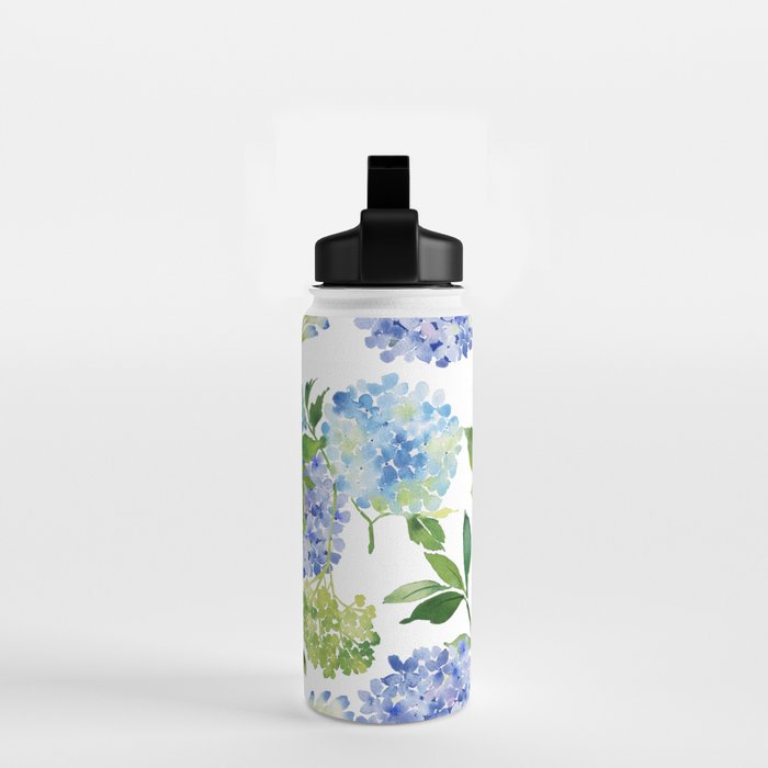 Blue Hydrangea Flowers Water Bottle Gallery Image 2
