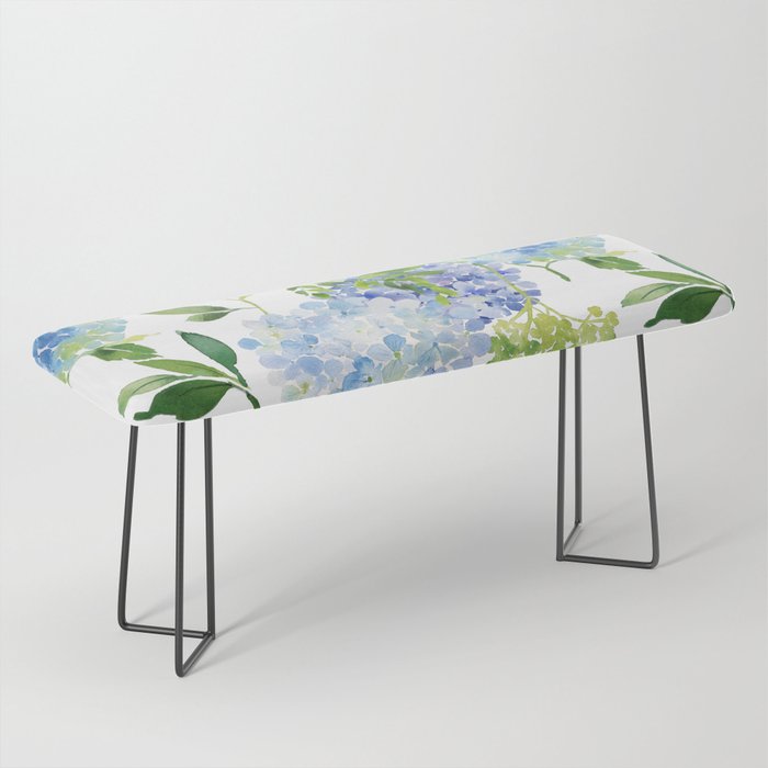 Blue Hydrangea Flowers Bench Gallery Image 1