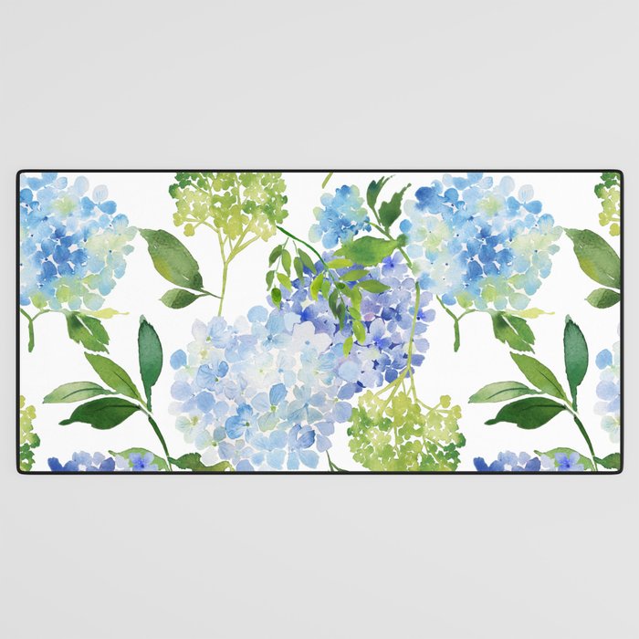 Blue Hydrangea Flowers Desk Mat Gallery Image 3