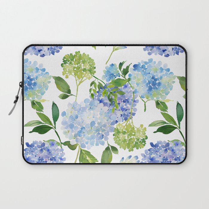 Blue Hydrangea Flowers Laptop Sleeve Gallery Image 1