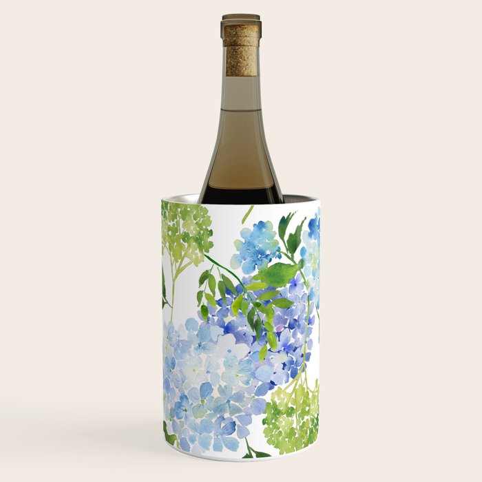 Blue Hydrangea Flowers Wine Chiller Gallery Image 1