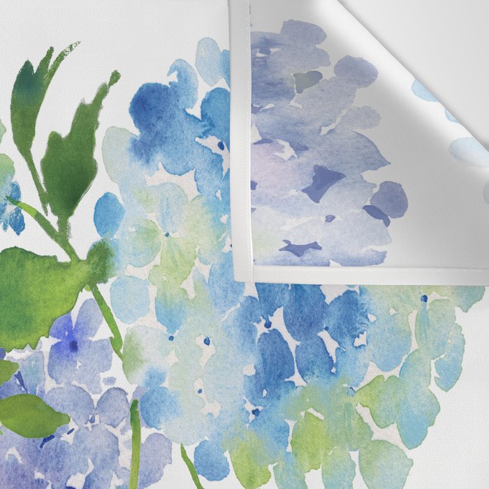 Blue Hydrangea Flowers Wall Tapestry Gallery Image 3