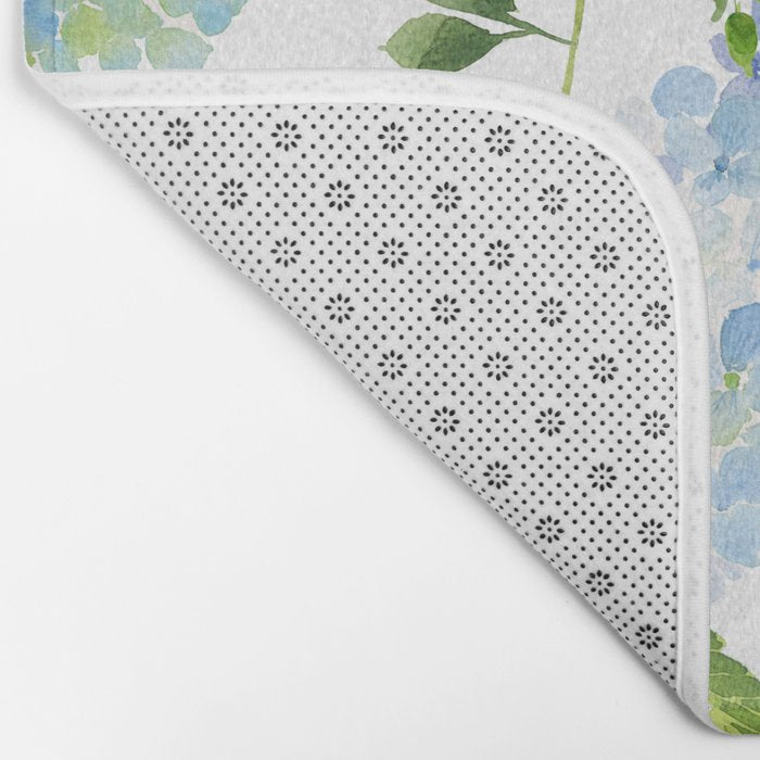 Blue Hydrangea Flowers Bath Mat Gallery Image 2