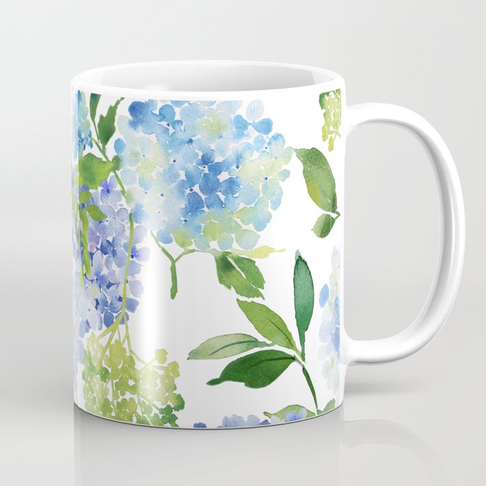 Blue Hydrangea Flowers Coffee Mug Gallery Image 1