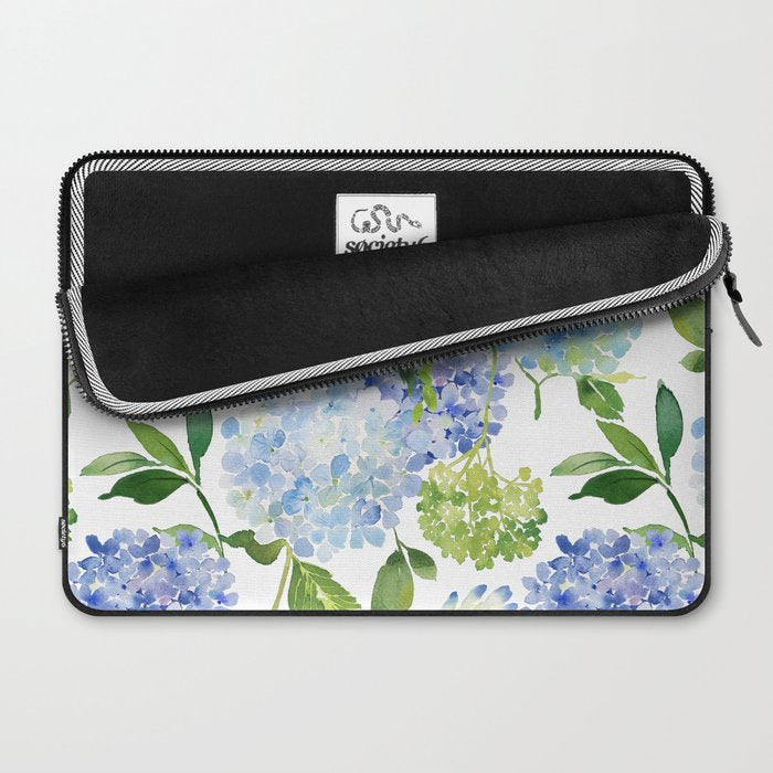Blue Hydrangea Flowers Laptop Sleeve Gallery Image 2
