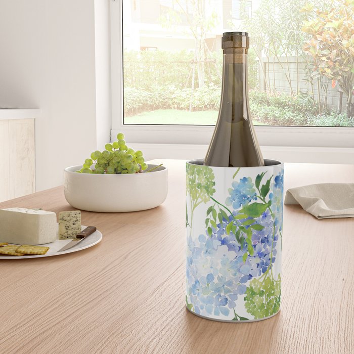 Blue Hydrangea Flowers Wine Chiller Gallery Image 4