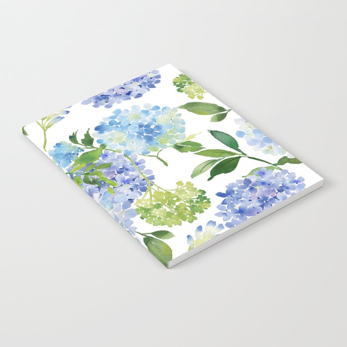 Blue Hydrangea Flowers Notebook