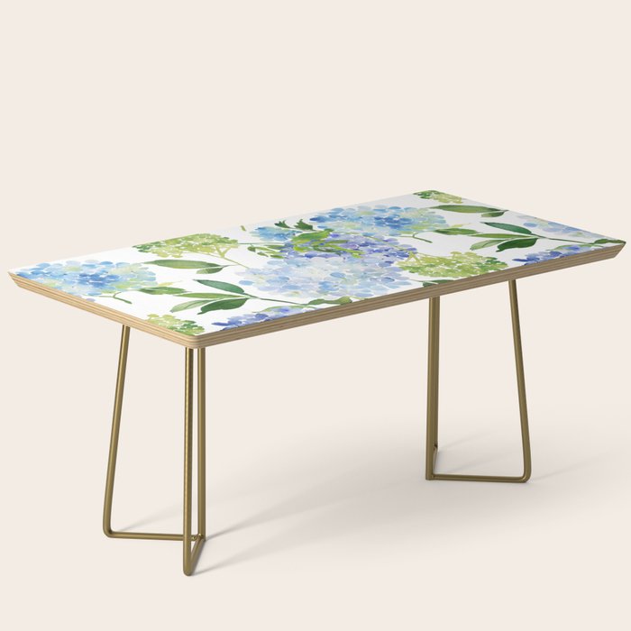 Blue Hydrangea Flowers Coffee Table Gallery Image 2