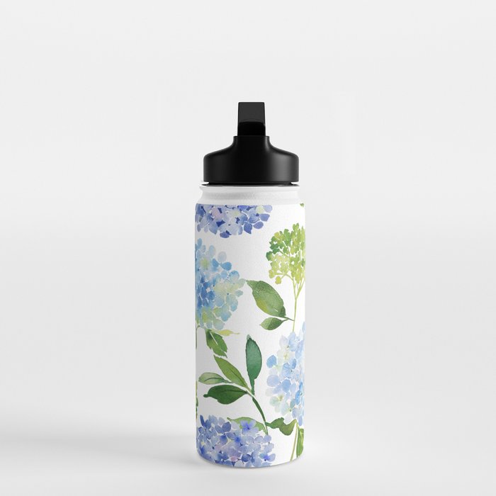Blue Hydrangea Flowers Water Bottle Gallery Image 3