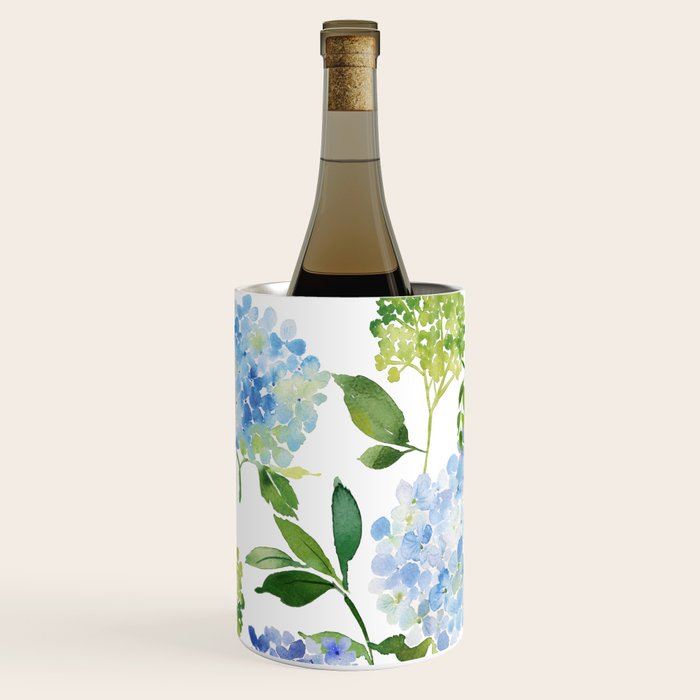 Blue Hydrangea Flowers Wine Chiller Gallery Image 2