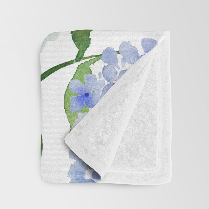 Blue Hydrangea Flowers Throw Blanket Gallery Image 3