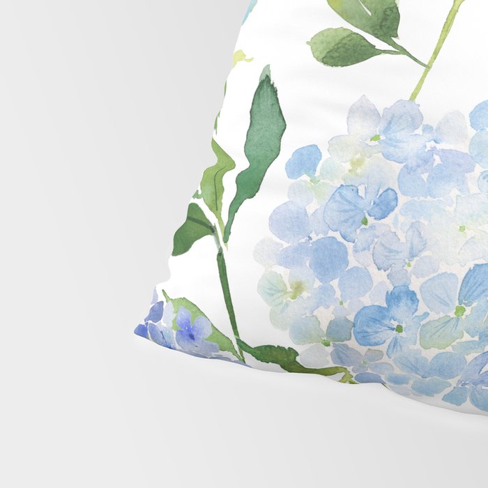 Blue Hydrangea Flowers Pillow Sham Gallery Image 4