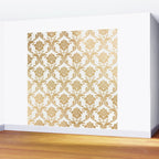 Gold swirls damask #4 Wall Mural Gallery Image 2