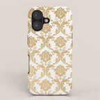 Gold swirls damask #4 iPhone Case Gallery Image 1