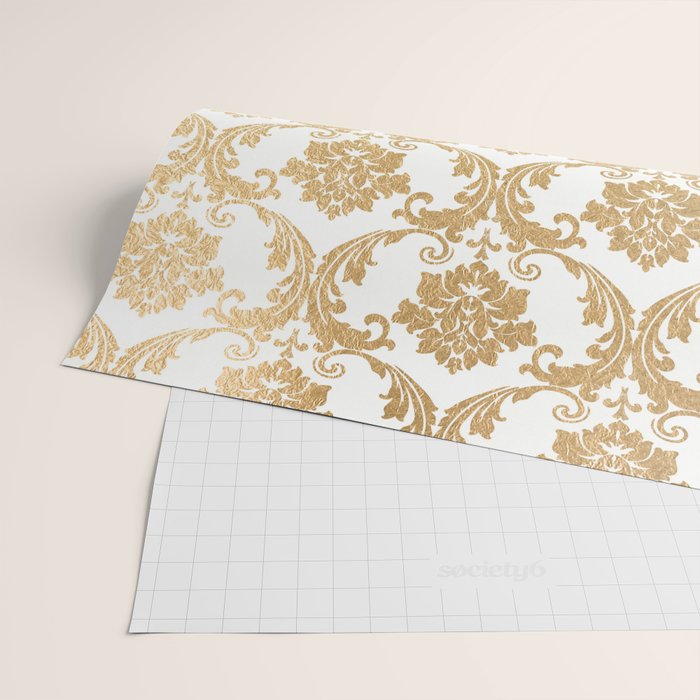 Gold swirls damask #4 Wrapping Paper Gallery Image 2