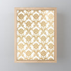 Gold swirls damask #4 Mini Art Print Gallery Image 1