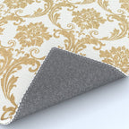 Gold swirls damask #4 Rug Gallery Image 4