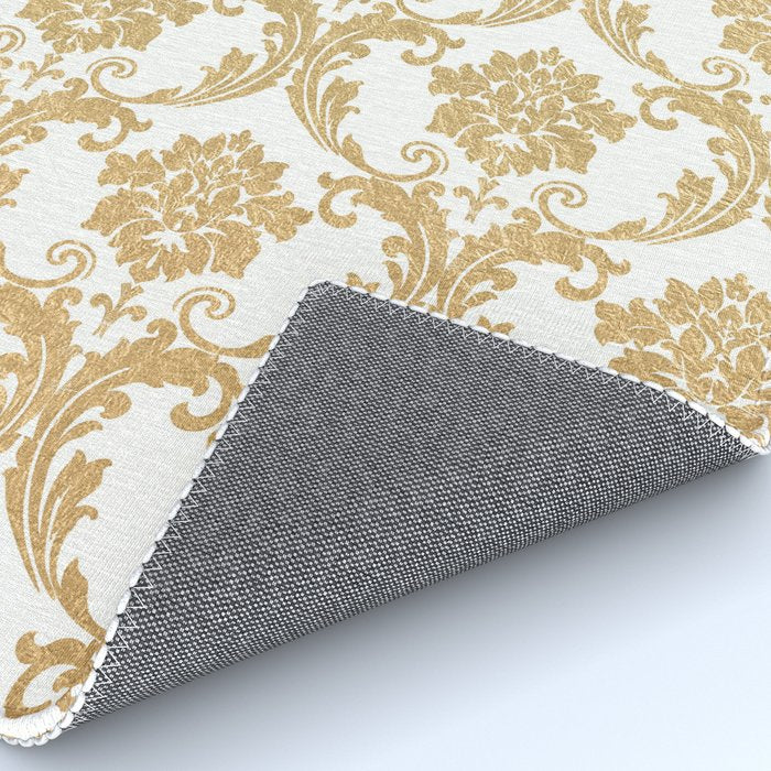 Gold swirls damask #4 Rug Gallery Image 4