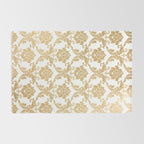 Gold swirls damask #4 Rug Gallery Image 2
