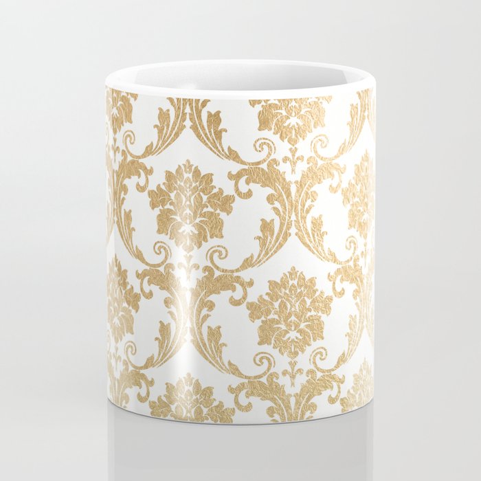 Gold swirls damask #4 Coffee Mug Gallery Image 4