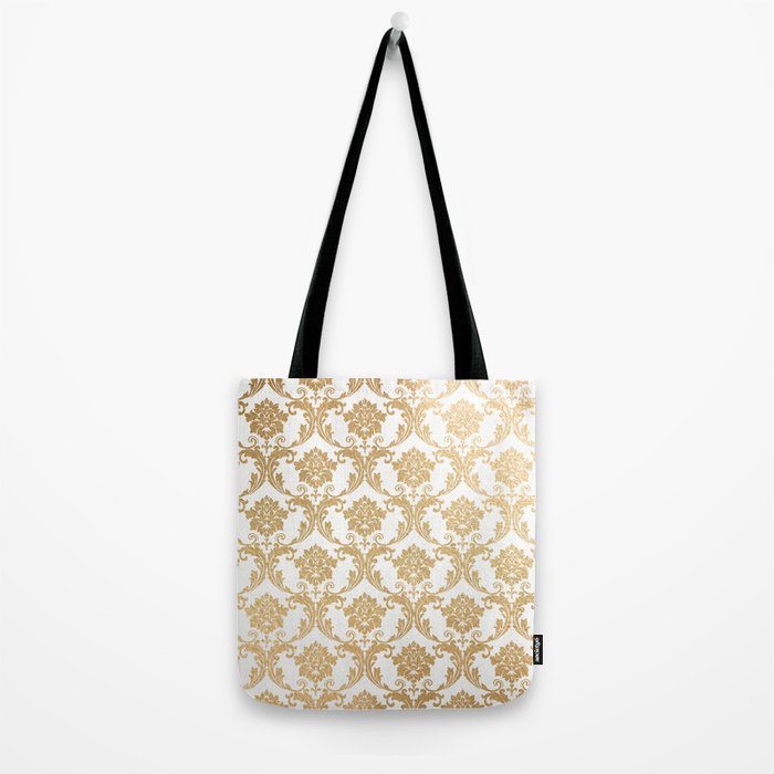 Gold swirls damask #4 Tote Bag Gallery Image 2