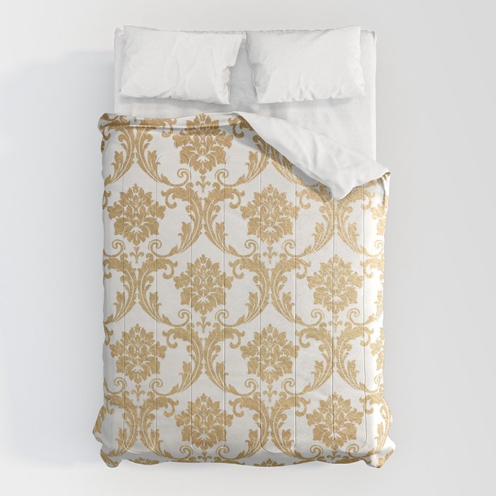 Gold swirls damask #4 Comforter Gallery Image 6