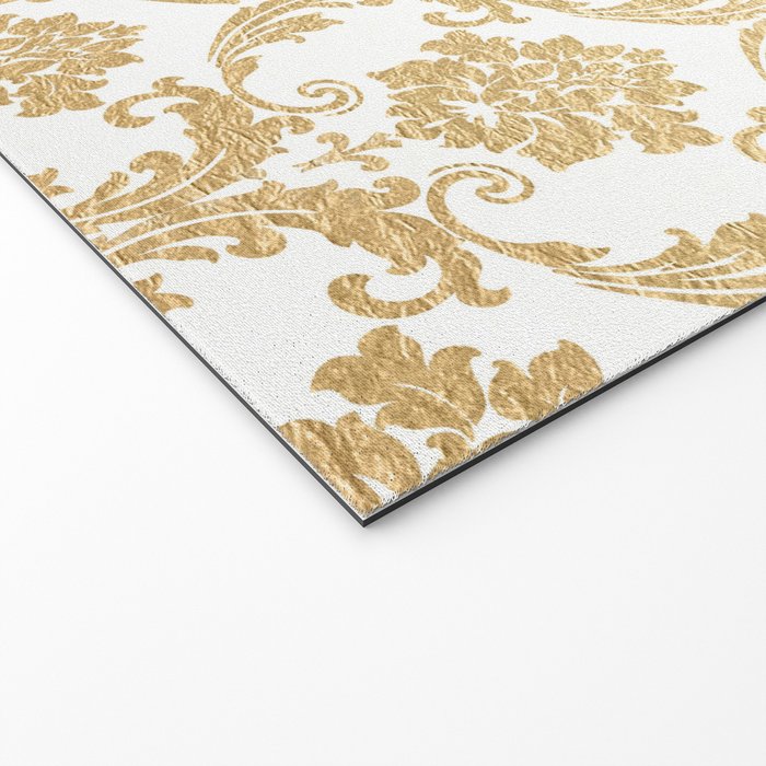 Gold swirls damask #4 Welcome Mat Gallery Image 2