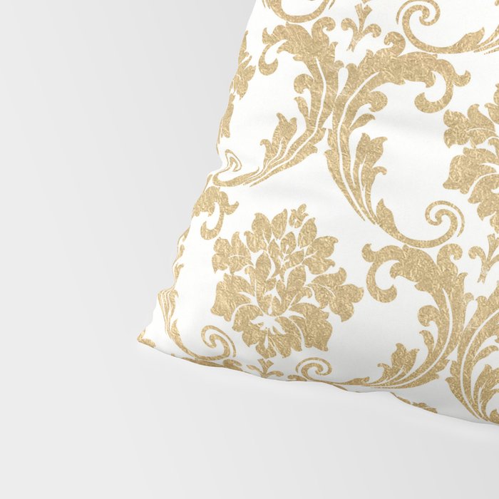 Gold swirls damask #4 Pillow Sham Gallery Image 4