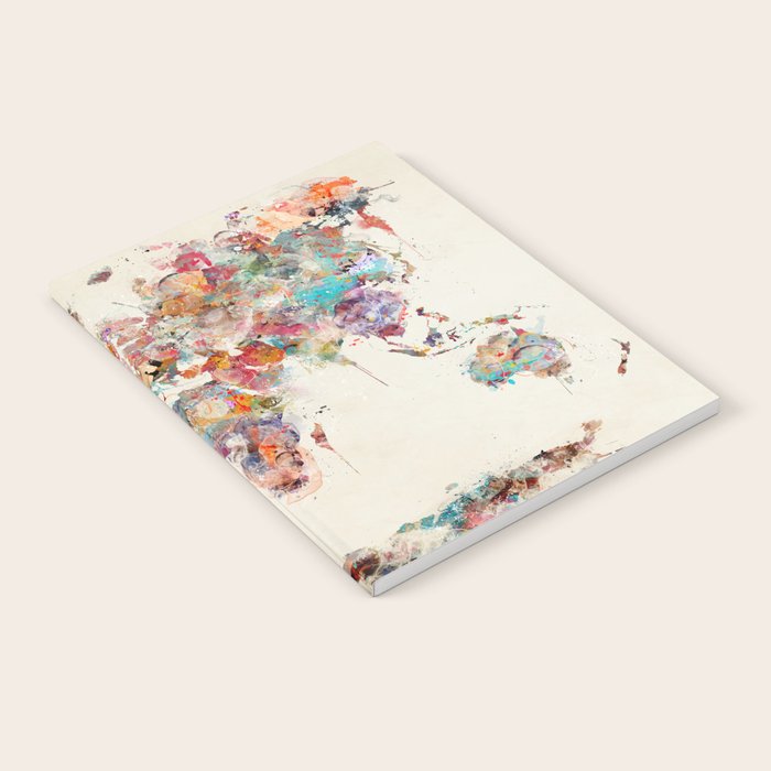 world map watercolor deux Notebook Gallery Image 1