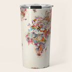 world map watercolor deux Travel Mug Gallery Image 1