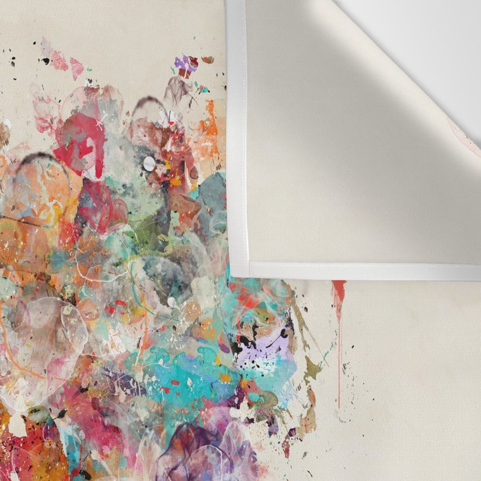 world map watercolor deux Wall Tapestry Gallery Image 3