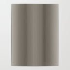 Ultra Fine Stripes Vertical Minimalist Pattern in Black and Almond Cream Poster Gallery Image 4