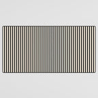 Ultra Fine Stripes Vertical Minimalist Pattern in Black and Almond Cream Desk Mat Gallery Image 3