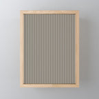 Ultra Fine Stripes Vertical Minimalist Pattern in Black and Almond Cream Mini Art Print Gallery Image 1