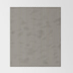 Ultra Fine Stripes Vertical Minimalist Pattern in Black and Almond Cream Throw Blanket Gallery Image 2