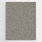 Ultra Fine Stripes Vertical Minimalist Pattern in Black and Almond Cream Jigsaw Puzzle Gallery Image 1
