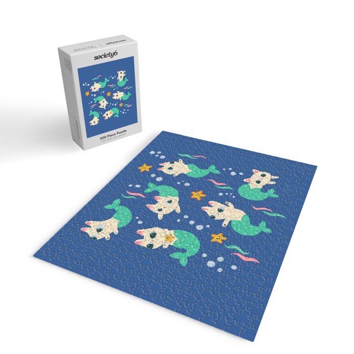 Pretty Purrmaids - Cat Mermaids Jigsaw Puzzle Gallery Image 2
