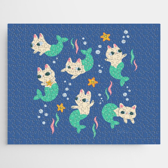 Pretty Purrmaids - Cat Mermaids Jigsaw Puzzle Gallery Image 1
