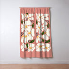 White Daisies On Pink Window Curtain Gallery Image 3